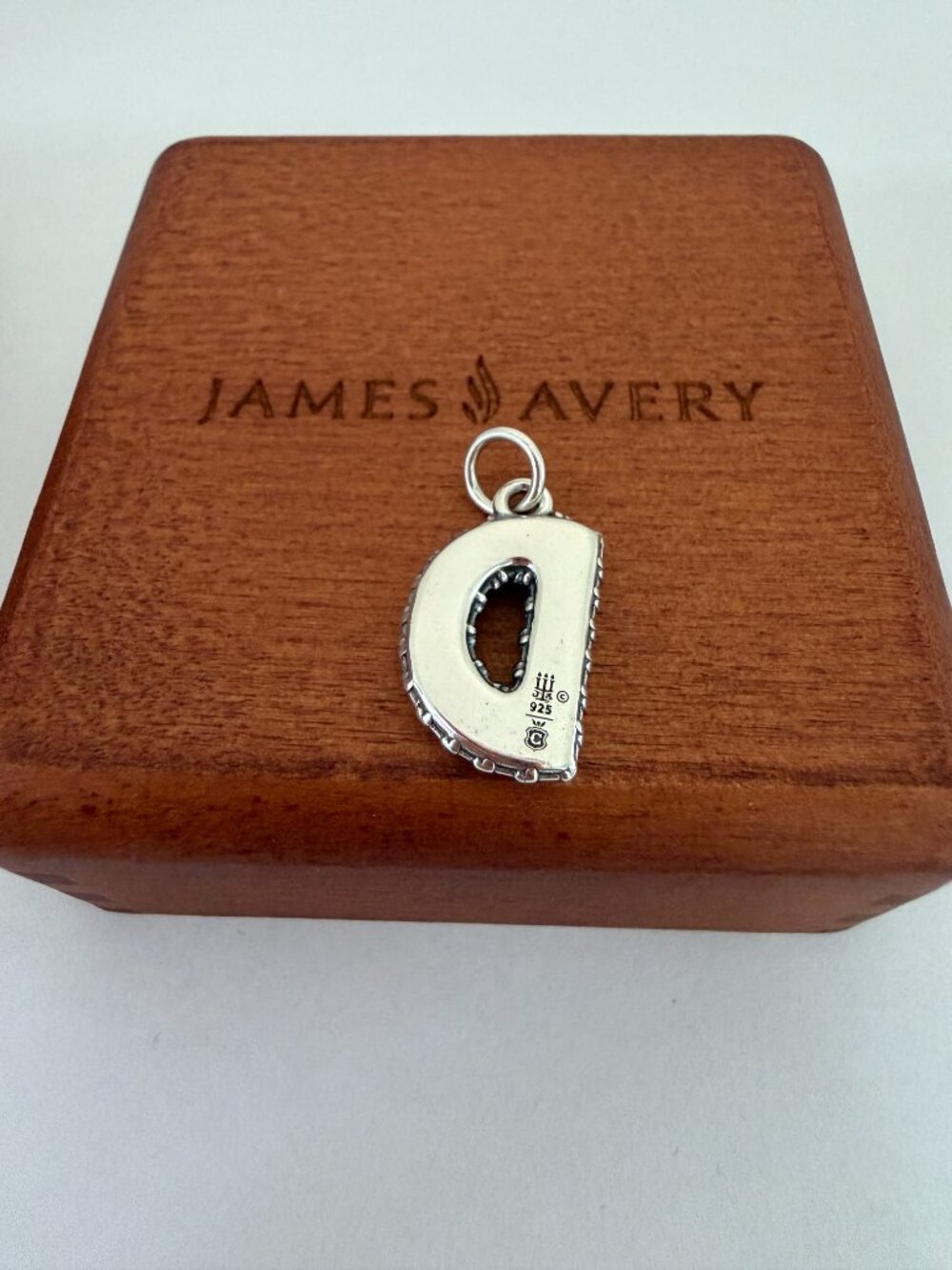 James Avery Enamel Consuela Floral Initial D Charm - Picture 4 of 7